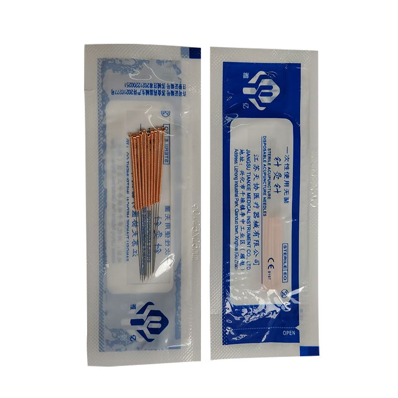 tianxieyiliao acupuncture needle Silver needles are inserted into acupoints, inheriting ancient methods in a new way.