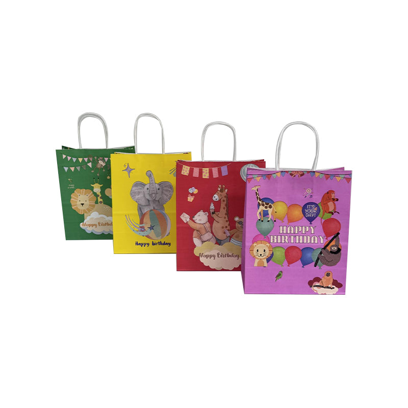 kalefubaozhuang Eco-friendly kraft paper bags (Cartoon version) Take-out bag