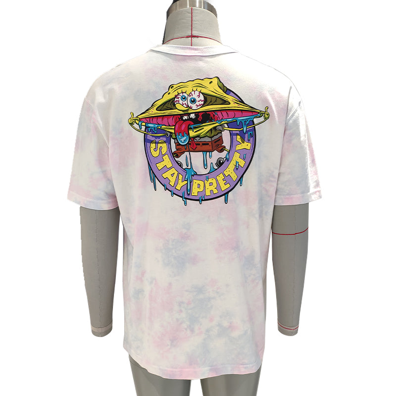 jingdi Men's Cotton Casual T-Shirt-3(500 pieces Starting lot)American Retro round neck summer short sleeves