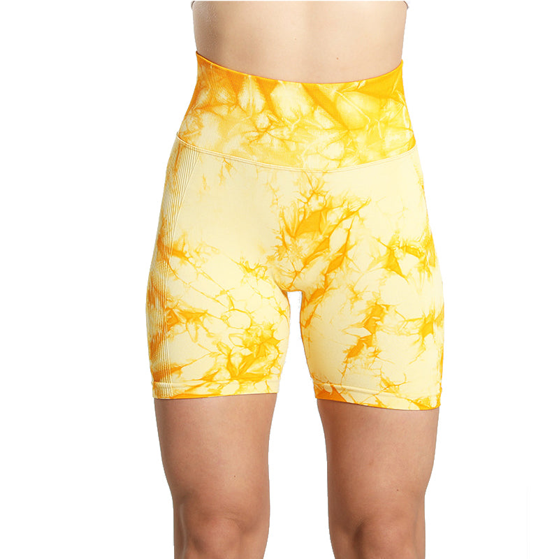 chentao Tie dye yoga shorts(Please consult customer service for pricing) Butt lift in gym shorts