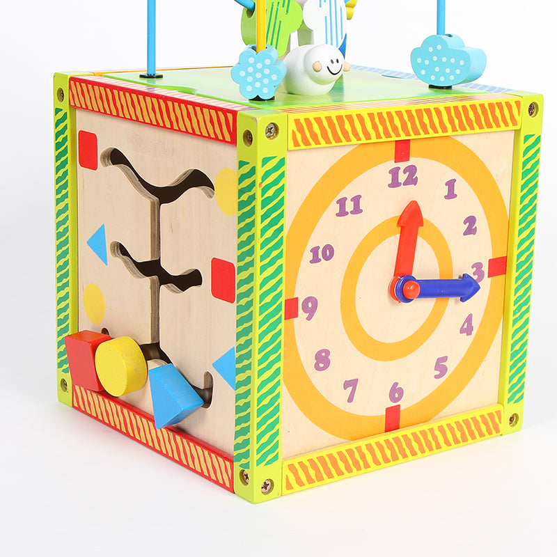 LONGSHENG Colorful game box Educational toy Children's wooden toy Baby's treasure chest