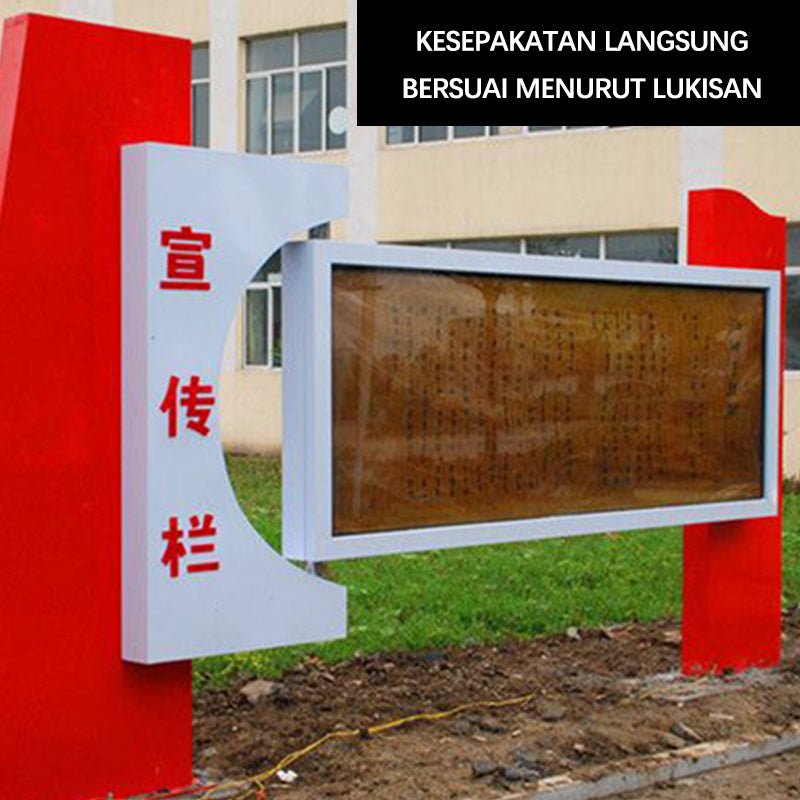 CHUANZHICHENG Stainless steel bulletin board antique bulletin board outdoor values culture board display stand