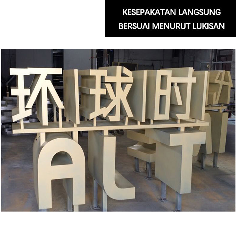 CHUANZHICHENG Stainless steel double-sided stereo characters customized 3D stereo fonts customized landing characters landscape characters slope characters luminescence