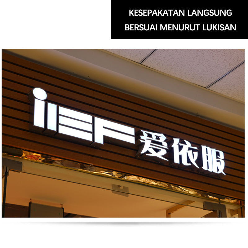 CHUANZHICHENG Stainless steel back luminous character custom-made edging luminous character signboard door head outdoor shop led card production