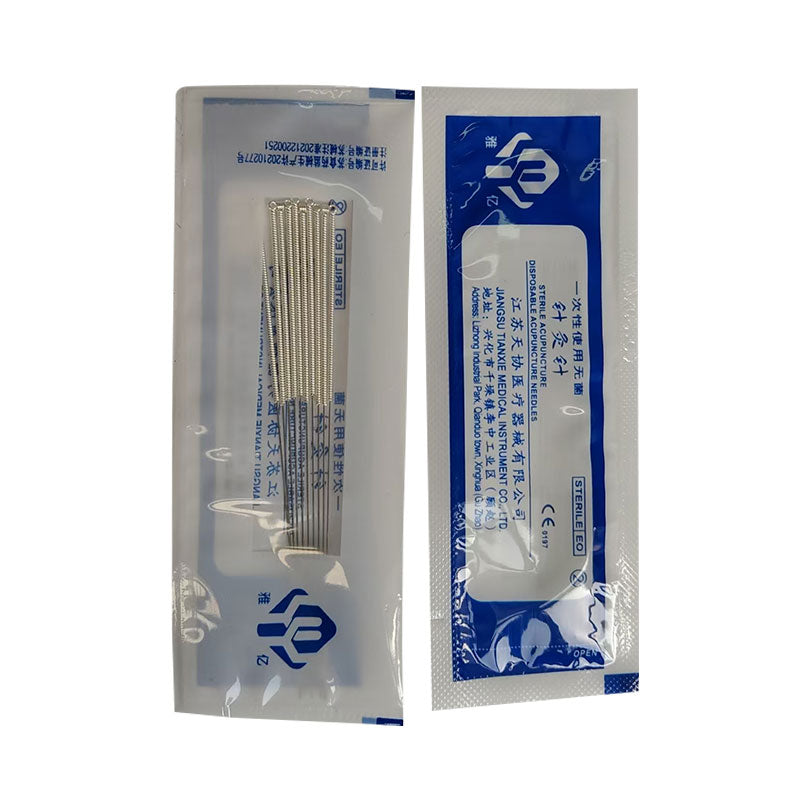 tianxieyiliao  acupuncture needle  Silver needles are inserted into acupoints, inheriting ancient methods in a new way.