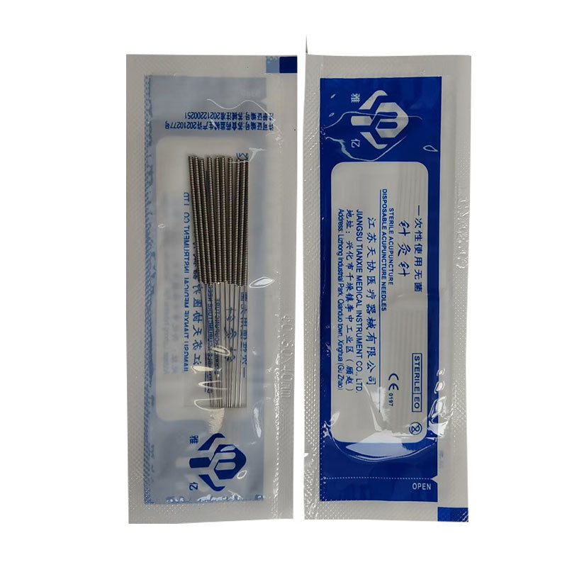 tianxieyiliao  acupuncture needle  Silver needles are inserted into acupoints, inheriting ancient methods in a new way.