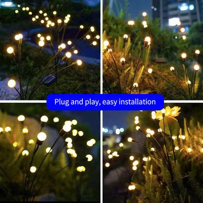 yinhendengshi Solar Ground Plug Constant Bright with Flashing Firefly Lights（100pcs/box）Charged by sunlight  0 charge