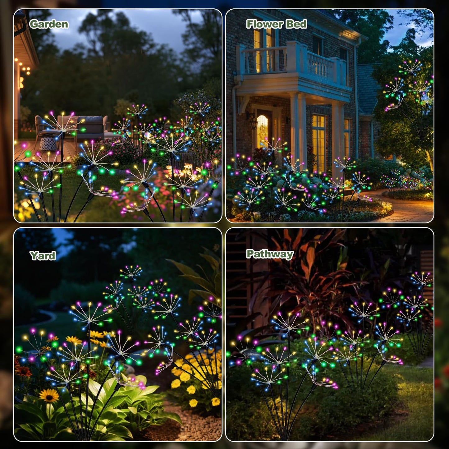 yinhendengshi Solar Ground Plug Small Fireworks Light（100pcs/box）High-quality performance Outdoor waterproof Functionality