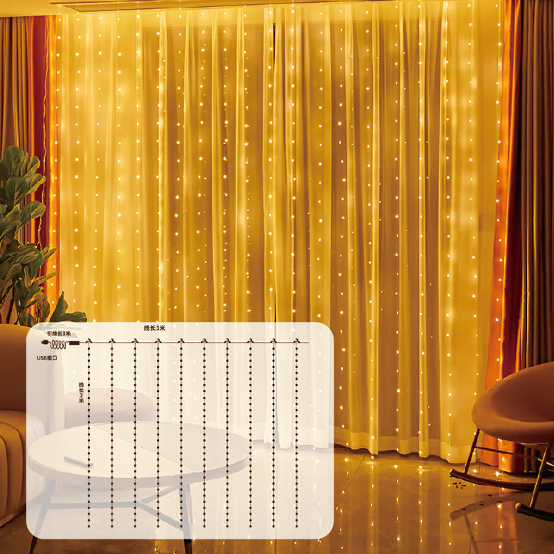 yinhendengshi USB Copper Cable Curtain Light（100pcs/box）Easy to control With remote control