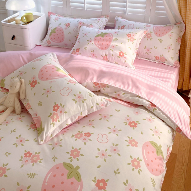 xinzhi Printed plant cashmere 4-piece set Autumn and winter quilts Thickening for warmth Deep sleeping cashmere quilt