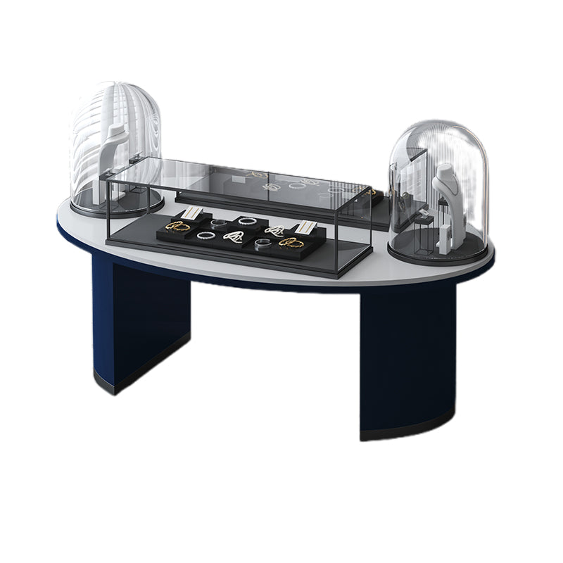 liuhe High-end jewelry store light oval-shaped boutique cabinet(Please consult customer service for pricing) glass counter Stylish simplicity Jewelry Display Cabinet