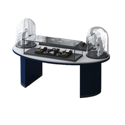 liuhe High-end jewelry store light oval-shaped boutique cabinet(Please consult customer service for pricing) glass counter Stylish simplicity Jewelry Display Cabinet