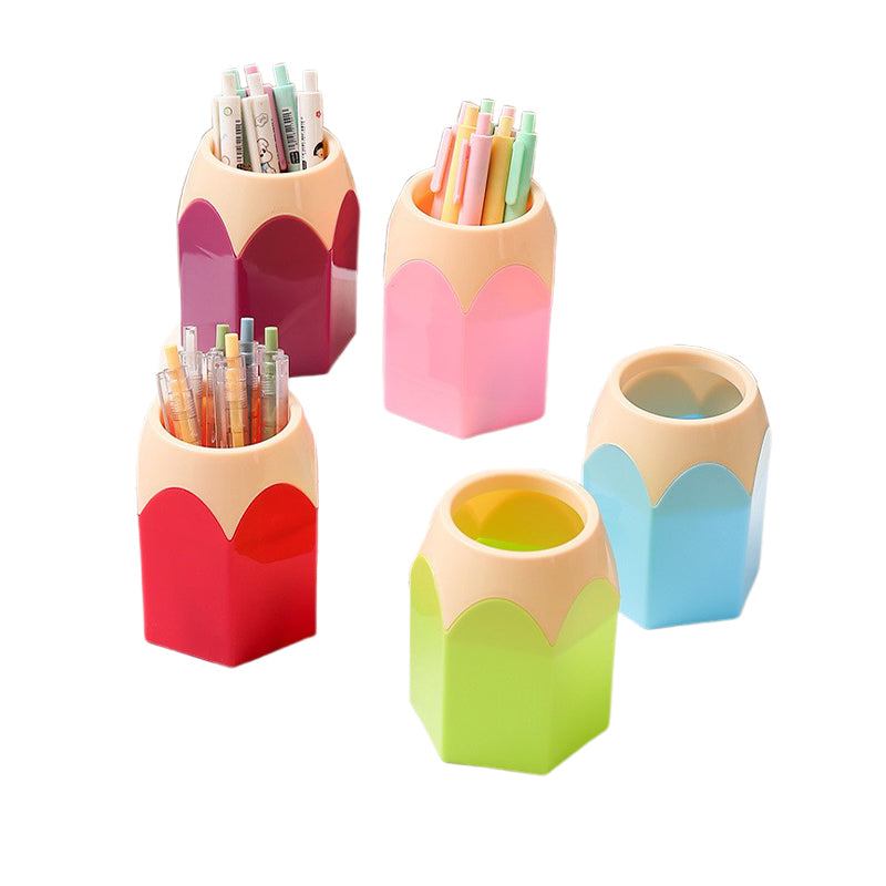 haosheng Pencil Tip Pencil Holder  (Please consult customer service for pricing) Creative pen holder Learning Stationery Color Blocking Cylinder