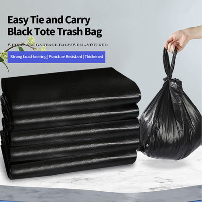 jinbowang  Black hand-held garbage bags（Price consultation）The load-bearing capacity is upgraded, and it prevents leakage and locks in odors.