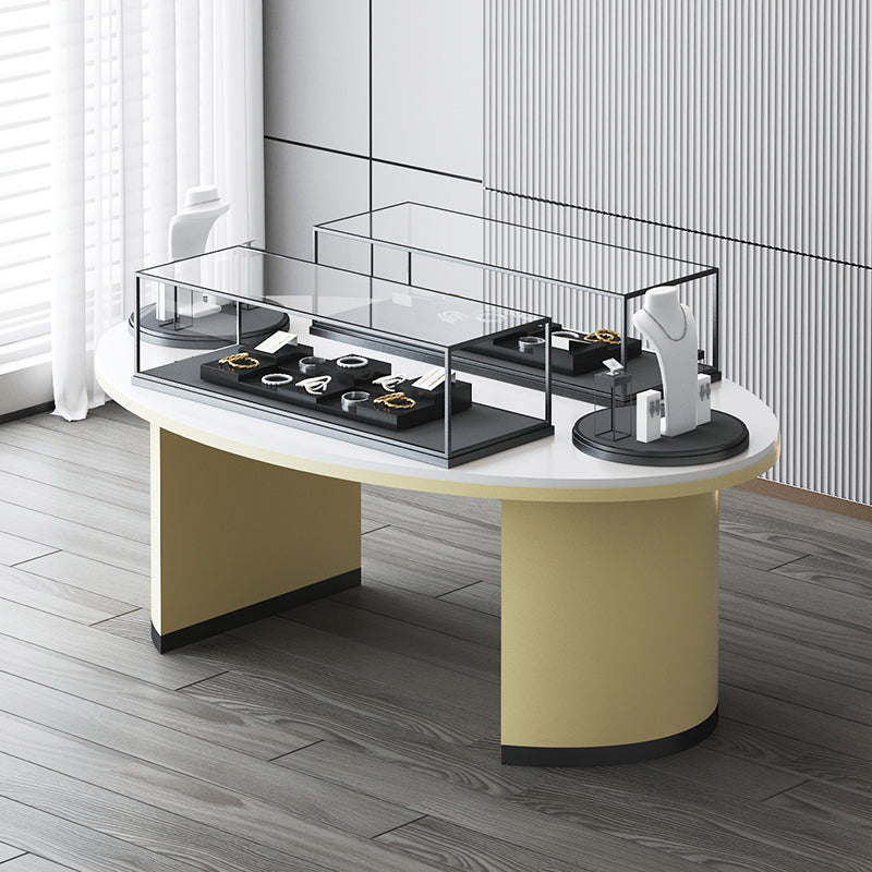 liuhe High-end jewelry store light oval-shaped boutique cabinet(Please consult customer service for pricing) glass counter Stylish simplicity Jewelry Display Cabinet