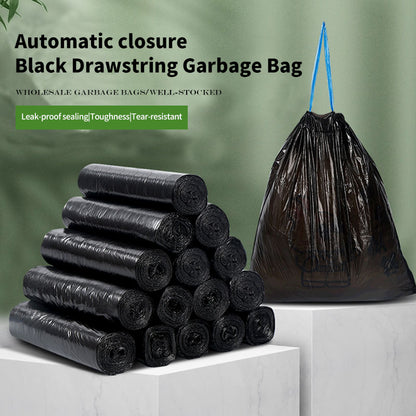 jinbowang  Black drawstring garbage bags（Price consultation）Automatically close the opening, preventing stains and eliminating the need for direct contact.