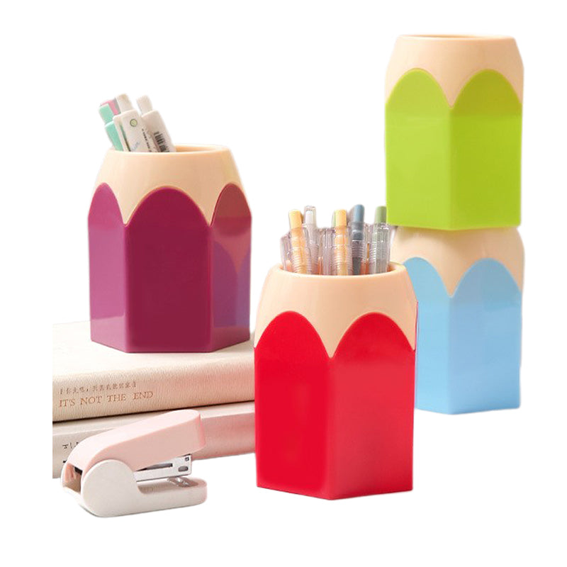 haosheng Pencil Tip Pencil Holder  (Please consult customer service for pricing) Creative pen holder Learning Stationery Color Blocking Cylinder
