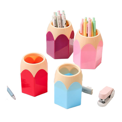 haosheng Pencil Tip Pencil Holder  (Please consult customer service for pricing) Creative pen holder Learning Stationery Color Blocking Cylinder