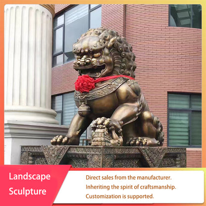 sanweiyishu The bronze lions in the Hall of Supreme Harmony（Price consultation. Customization is supported.）The same style as those in the Palace Museum. Made of pure copper with exquisite craftsmanship.