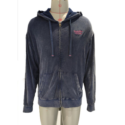 jingdi Men's Knit Casual Zipper Hoodie（500 pieces Starting lot）hooded jacket sports cardigan fashions
