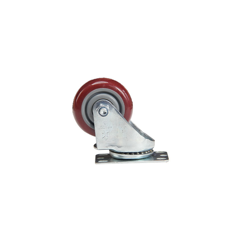 bainian GP Medium 3 inch Red PU Movable Wheelsl