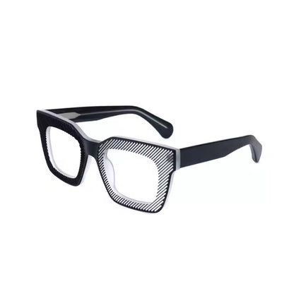 xumin Optical frame KM1027 Retro trend Square frames with thick edges Simple and versatile