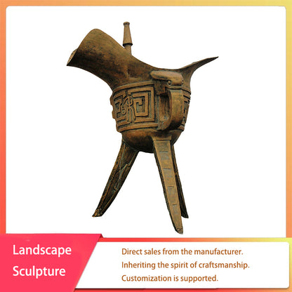 sanweiyishu wine vessel（Price consultation. Customization is supported.）The ancient charm of bronze, the elegance of ritual vessels.