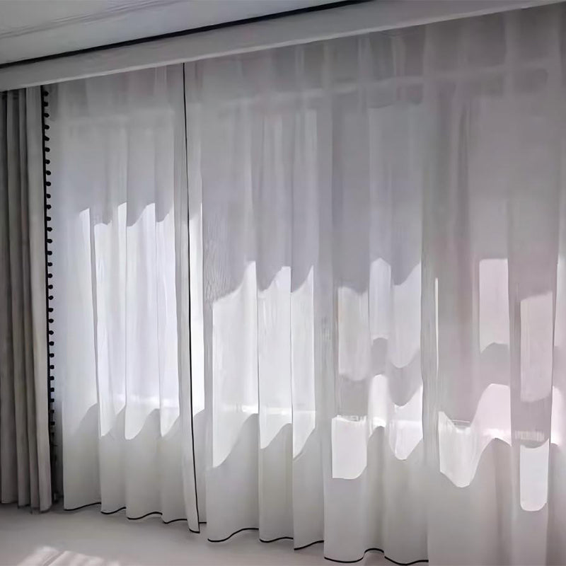 jiangmei Downton Abbey Curtains （Fixed height 2.7m）Japanese Style Linen Dream Curtains two-tier unibody