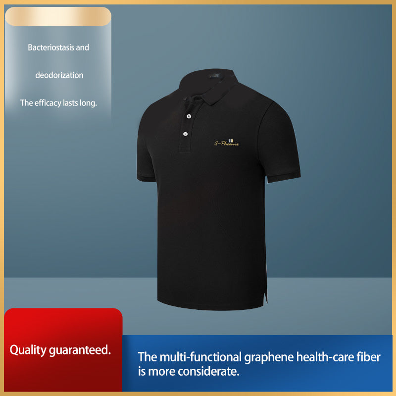 xinchaofuzhuang High-quality single-layer graphene polo shirt（Starting from One hundred pieces.）Antibacterial and deodorant, breathable and quick-drying.