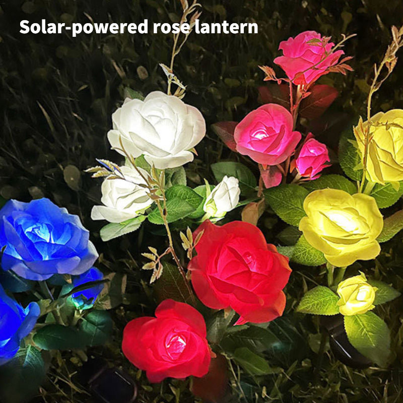 yinhendengshi Solar Ground Roses Lamp（100pcs/box）High-quality performance Outdoor waterproof flowers in a variety of colors