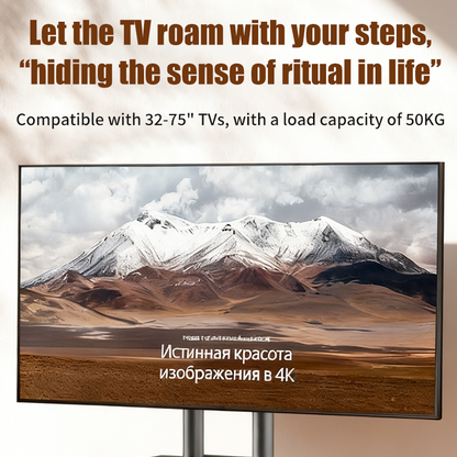 MASITE TV Stand Mobile Floor-Standing TV Cart with Wheels Floor-Standing TV Stand Smart Display Mount（Ask customer service for specific prices）