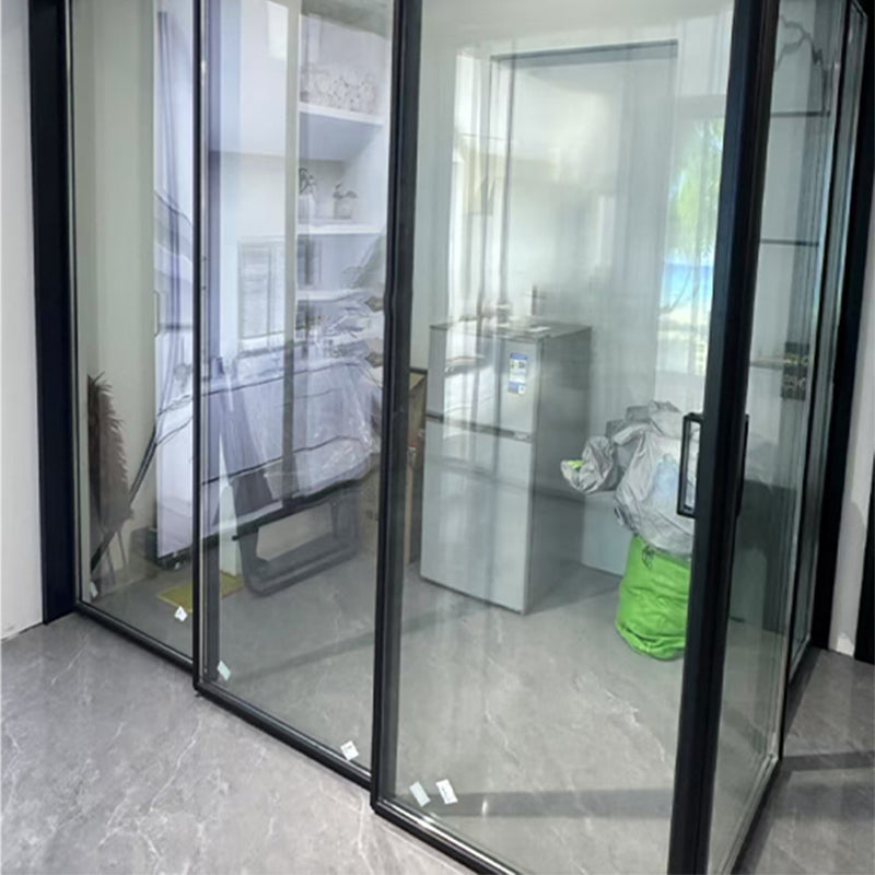 zhongtuo Aluminum alloy partition linkage sliding door(Please consult customer service for pricing) Single-hung glass invisible sliding partition three-four linkage