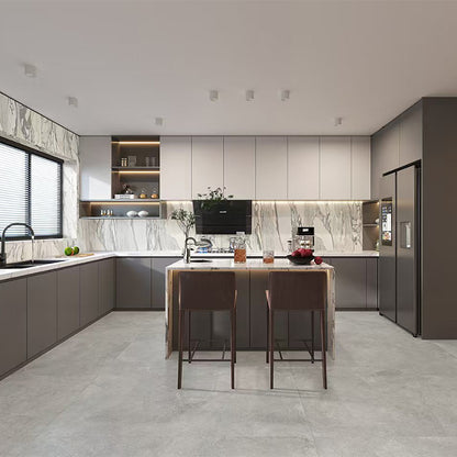 xinqushi Real Stone Series Aosta White WKA715GCP1011(Please consult customer service for pricing)750*1500mm stylish and extravagant glossy tile Creative Design