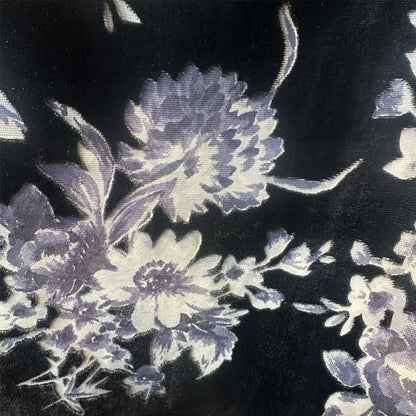 hehefangzhi Synchronous printing and burnout for silk georgette velvet Three-dimensional texture, retro pattern