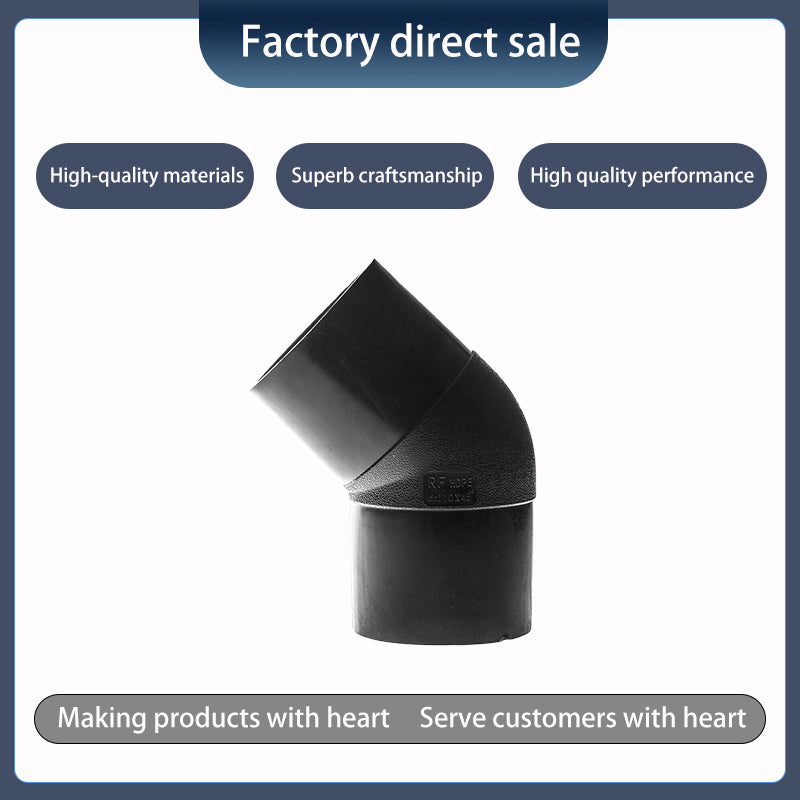 henghuasujiao pe butt 45° elbow（price enquiry）New Material High Pressure Resistant Hot Melt Butt Joint
