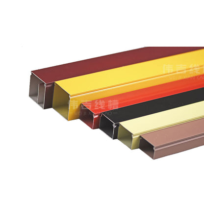 weiji Aluminum alloy trunking（customizable/meter (classifier)） Square Outside Open Wire Harness Outside Covered Invisible Snap-In Pressure Ground Runner