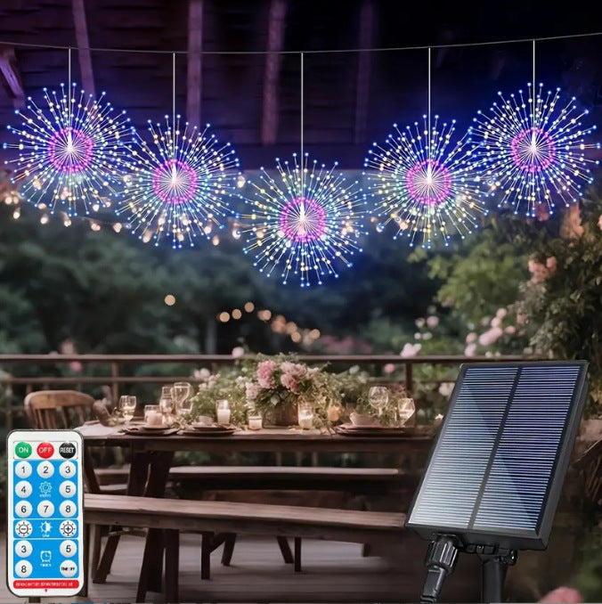 yinhendengshi Solar Hanging Fireworks Lights（50pcs/box）Easy to install   High quality performance  Outdoor waterproofing