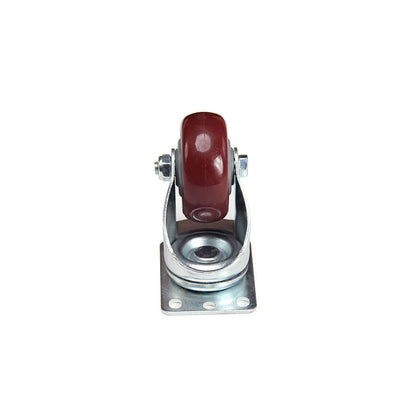 bainian GP Medium 3 inch Red PU Movable Wheelsl