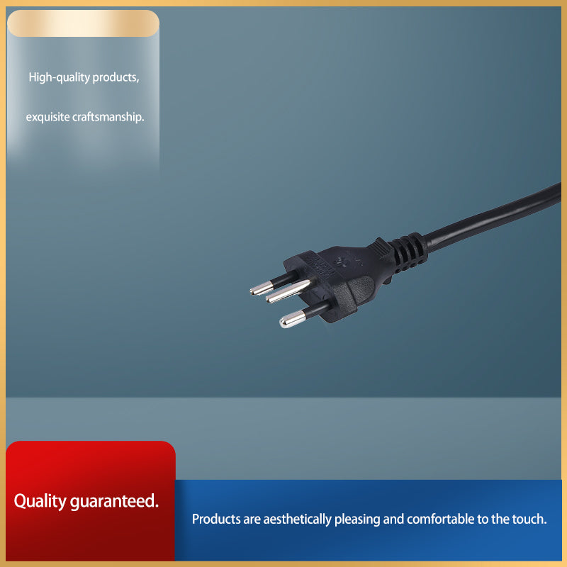 chaohuidianqi Brazilian Gauge Two-Plug Power Plugs  Computer Office Peripheral Cable Accessories  (Price consulting customer service)