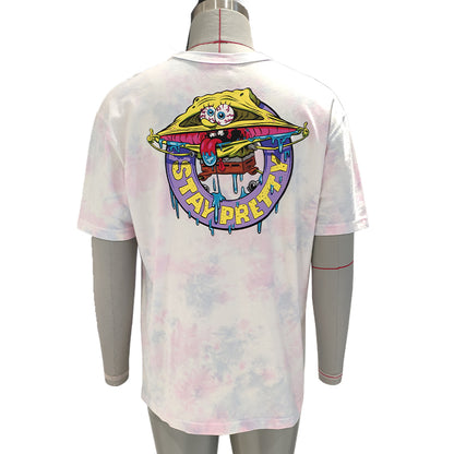 jingdi Men's Cotton Casual T-Shirt-3（500 pieces Starting lot）American Retro round neck summer short sleeves