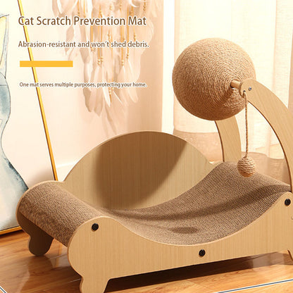 qingxitanye  Printed cat scratching pad with two balls（price inquiry） Fun interactive, abrasion-resistant and scratch-resistant