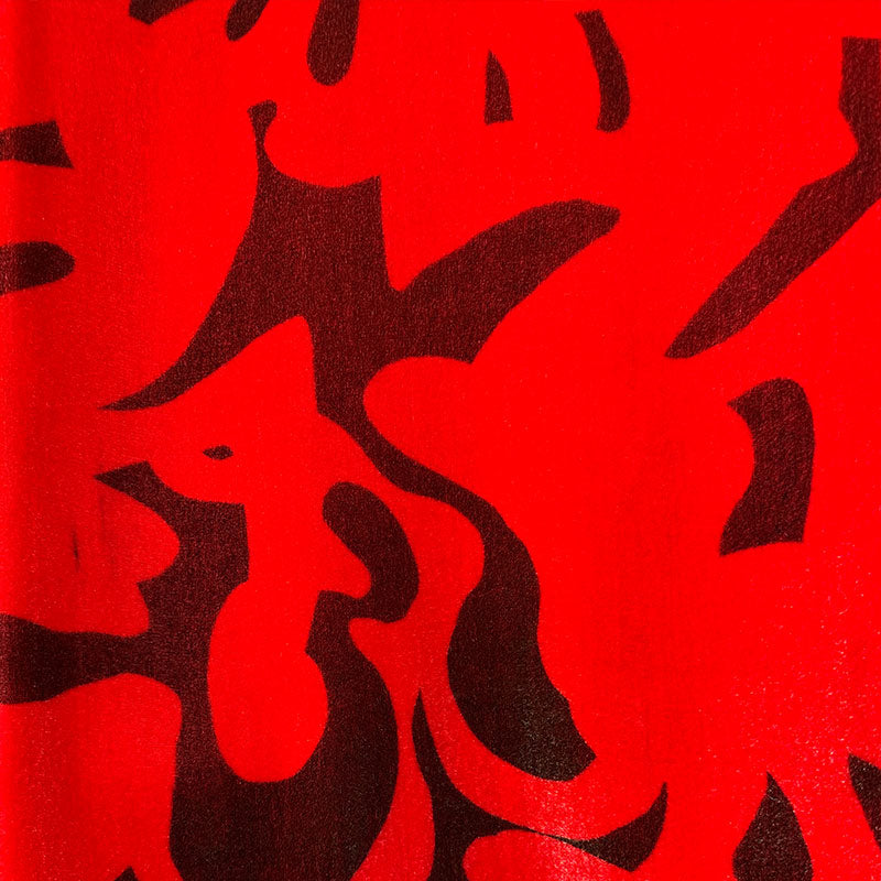 hehefangzhi Synchronous printing and burnout for silk georgette velvet Three-dimensional relief, luxurious texture
