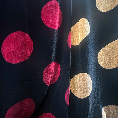 hehefangzhi Synchronous printing and burnout for silk georgette velvet Three-dimensional relief, luxurious texture