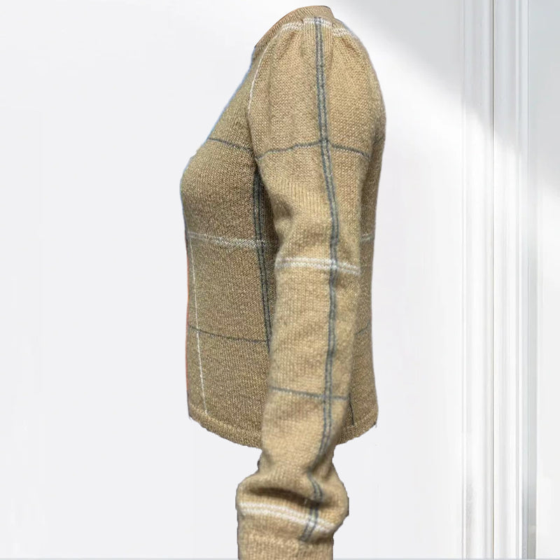 jiaoyifushi Women's  Jacquard Pullover（Price Enquiry  Starting from 100） Loose, slouchy style  Wear it inside out