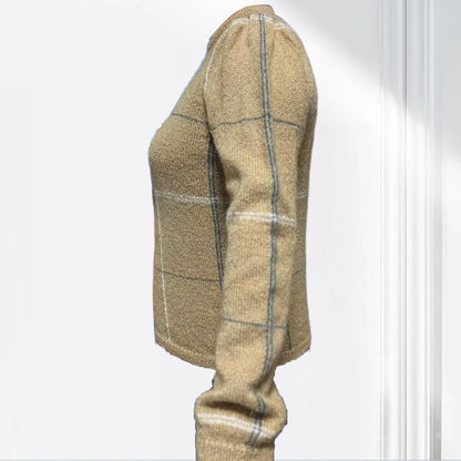 jiaoyifushi Women's  Jacquard Pullover（Price Enquiry  Starting from 100） Loose, slouchy style  Wear it inside out