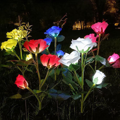 yinhendengshi Solar Ground Roses Lamp（100pcs/box）High-quality performance Outdoor waterproof flowers in a variety of colors