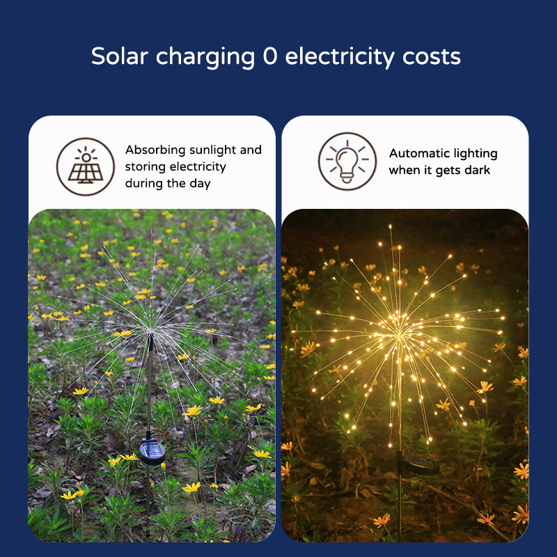 yinhendengshi Solar Ground Plug 8 Function Fireworks Light（100pcs/box） Easy to install  High quality performance   Outdoor waterproofing