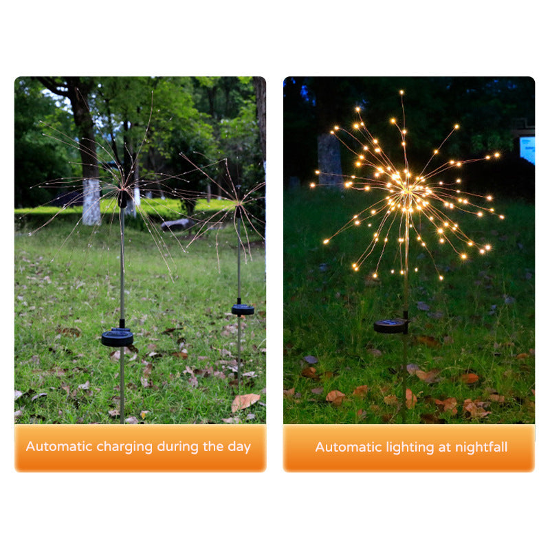 yinhendengshi Solar Ground Plug 8 Function Fireworks Light（100pcs/box） Easy to install  High quality performance   Outdoor waterproofing
