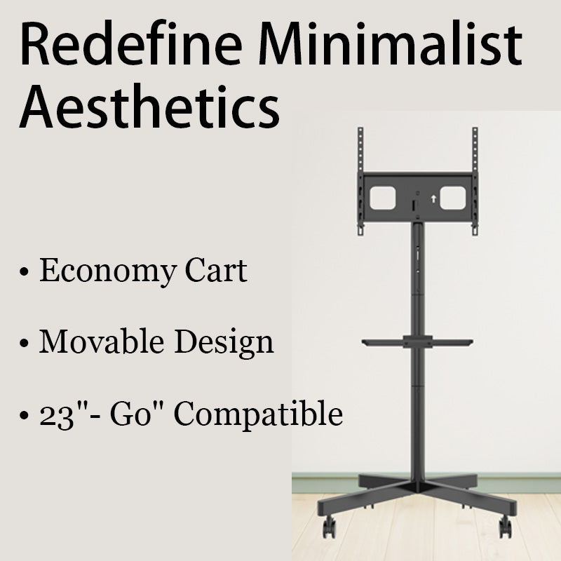 MASITE Mobile TV Stand with Wheels and Brakes Economical TV Cart with Artistic Design TV Stand with Casters and Locking Brakes（Ask customer service for specific prices）