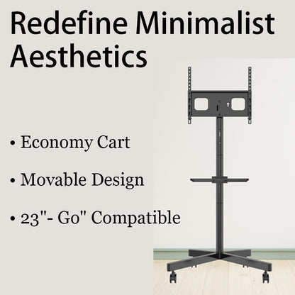 MASITE Mobile TV Stand with Wheels and Brakes Economical TV Cart with Artistic Design TV Stand with Casters and Locking Brakes（Ask customer service for specific prices）